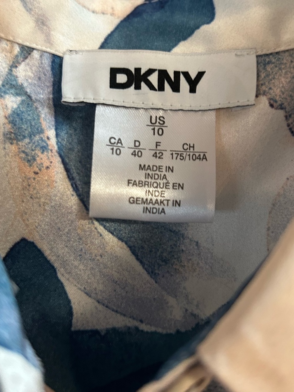 NWT DKNY Sleeveless Collared Button Front Midi Shirtdress Dress In Spring Navy - Picture 6 of 6